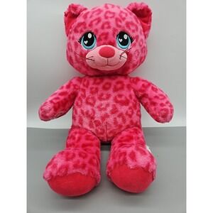 BUILD A BEAR HOT PINK CANDY SWEET SCENTS LEOPARD KITTY PLUSH DOLL TOY